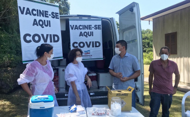 Covid-19: 130 pessoas recebem vacina em ação itinerante