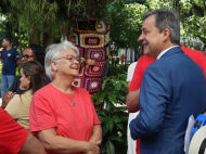 Aniversário de colonização de Criciúma movimenta a Praça Nereu Ramos nesta terça-feira (6) | Foto: Sophia Rabelo/4oito