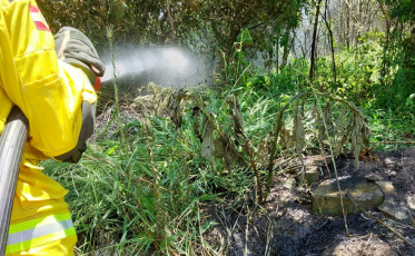 Incêndio atinge vegetação em Morro da Fumaça