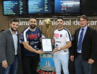Vereadores entregam moção ao Içara FC pela conquista da série B da Larm