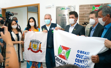 Geovania de Sá acompanha ministro da Saúde no Sul catarinense