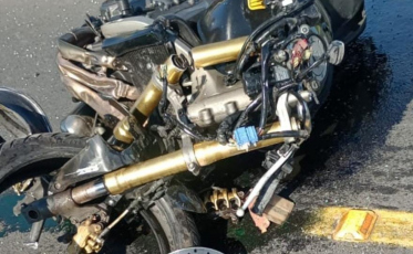 Acidente em Sombrio deixa motociclista gravemente ferido