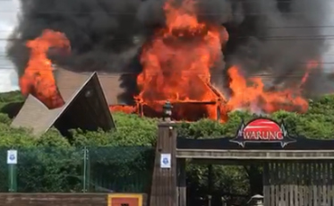 Incêndio destrói o Warung Beach Club (VÍDEOS)