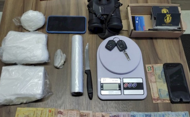 Polícia Militar e Polícia Civil prendem dois suspeitos por tráfico de drogas