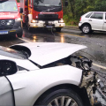 Colisão frontal deixa duas pessoas feridas na Rodovia Sebastião Toledo dos Santos, em Criciúma
