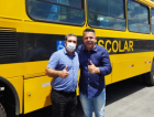 Prefeito de Santa Rosa do Sul recebe novo ônibus do governo do Estado
