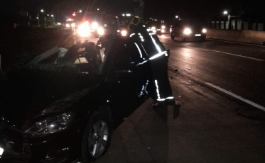 Mulher fica gravemente ferida após acidente em Laguna