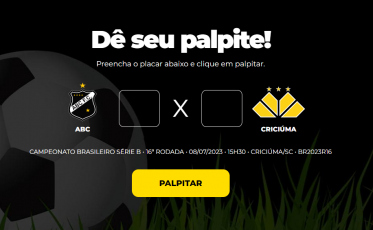 ABC x Criciúma: participe do Bolão do Bistek	