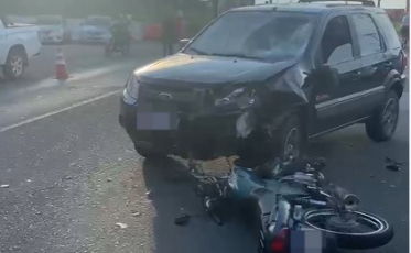 Acidente deixa motociclista ferido em Criciúma 