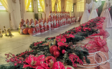 Chegada do Papai Noel abre programação de natal de Nova Veneza