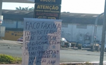 No cartaz que viralizou, o apelo da Ana Lúcia