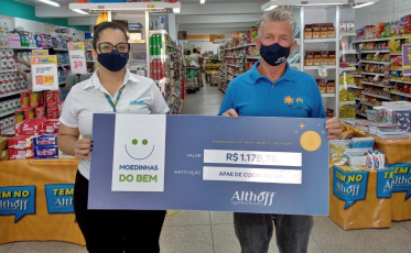 APAE de Cocal do Sul é beneficiada com as Moedinhas do Bem