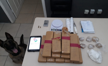 Drogas e munição apreendidas na Quarta Linha