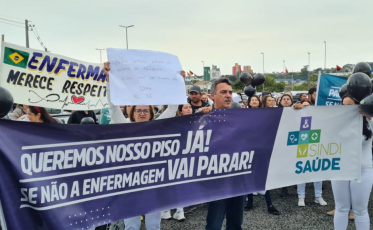 Criciúma: Ato pelo pagamento do Piso Salarial Nacional da Enfermagem acontece nesta terça-feira