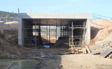 Construções de obras de arte do Binário da Santos Dumont estão 60% concluídas