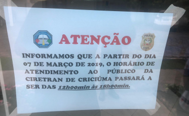 Baixa no efetivo reduz horário de atendimento na Ciretran
