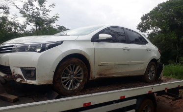 Criciúma: PM recupera veículo roubado em roça de milho no bairro Mina União