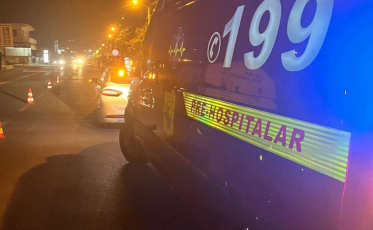 Após acidente na SC-100, motociclista é encaminhado ao hospital