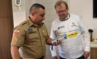Polícia Militar de Siderópolis recebe bafômetro