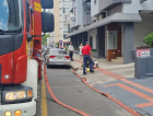 Água em transformador de energia mobiliza bombeiros no Centro (VÍDEO)