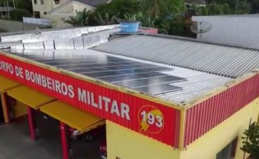 Batalhão de Bombeiros de Urussanga ganha sistema de energia solar e captação pluvial