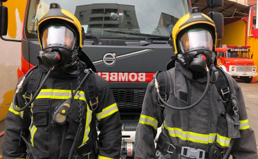 Equipamentos de proteção respiratória reforçam atendimentos dos bombeiros