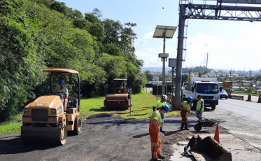 CCR ViaCosteira com obras em andamento na BR-101 Sul