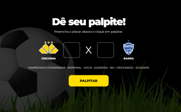 Bolão Bistek: dê seu palpite para Criciúma x Barra
