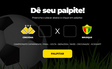 Bolão Bistek: dê seu palpite para Criciúma e Brusque