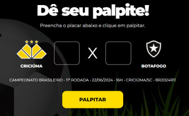 Bolão Bistek: dê seu palpite para Criciúma e Botafogo