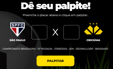 Bolão Bistek: faça o seu palpite para São Paulo x Criciúma