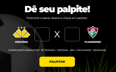 Bolão Bistek: dê seu palpite para Criciúma e Fluminense 