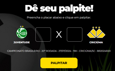 Bolão Bistek: dê seu palpite para Juventude e Criciúma