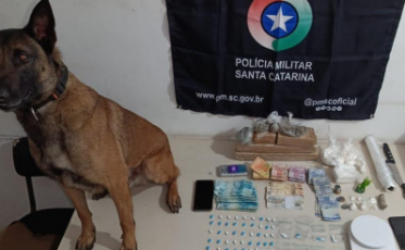 PM de Sombrio apreende grande quantidade de drogas no bairro São Luis