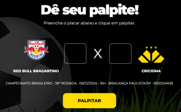 Bolão Bistek: Dê seu palpite para Bragantino x Criciúma