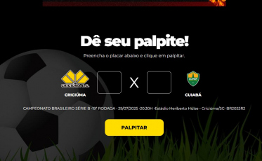 Bolão Bistek: Dê seu palpite para Criciúma x Cuiabá