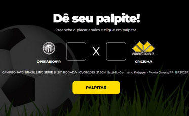Bolão Bistek: Dê seu palpite para Operário/PR x Criciúma
