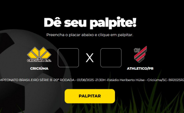 Bolão Bistek: Dê seu palpite para Criciúma x Athletico-PR