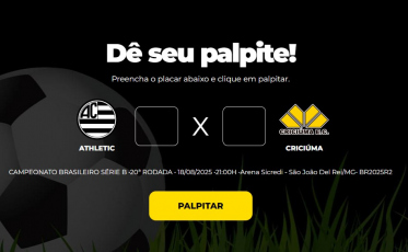 Bolão Bistek: Dê seu palpite para Athletic x Criciúma