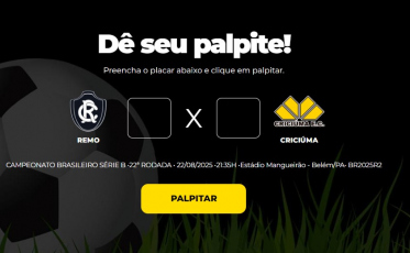 Bolão Bistek: Dê seu palpite para Remo x Criciúma
