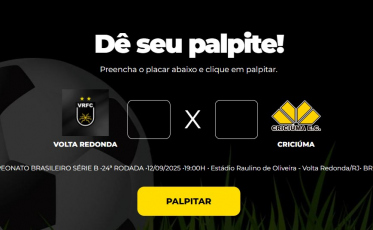 Bolão Bistek: Dê seu palpite para Volta Redonda x Criciúma 