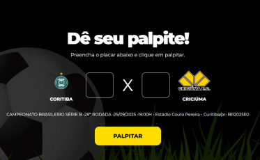 Bolão Bistek: Dê seu palpite para Coritiba x Criciúma 