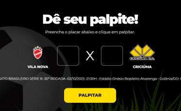 Bolão Bistek: Dê seu palpite para Vila Nova x Criciúma