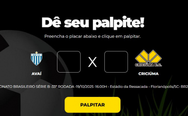 Bolão Bistek: Dê seu palpite para Avaí x Criciúma