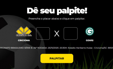 Bolão Bistek: Dê seu palpite para Criciúma x Goiás