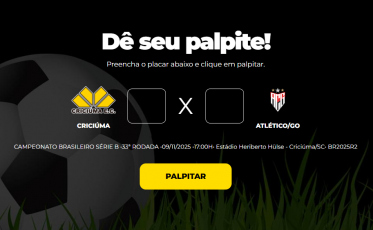 Bolão Bistek: Dê seu palpite para Criciúma x Atlético-GO