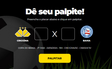 Bolão Bistek: dê o palpite para Criciúma e Bahia