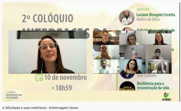 Felicidade é tema de evento virtual da Unesc