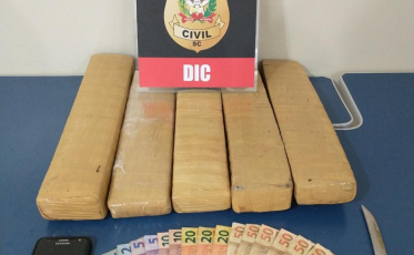 Polícia Civil apreende 6 quilos de maconha e efetua prisão