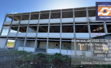 Criciúma inicia o desmonte da estrutura do antigo CAIC